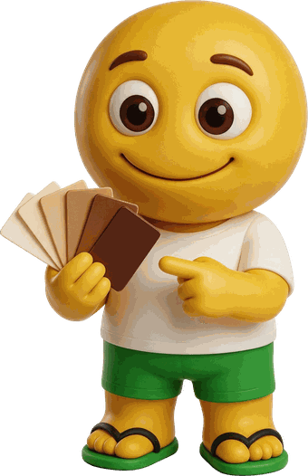 Buddy con tarjetas de tonos de piel para el test de tipo de piel Fitzpatrick